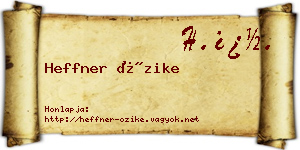Heffner Őzike névjegykártya